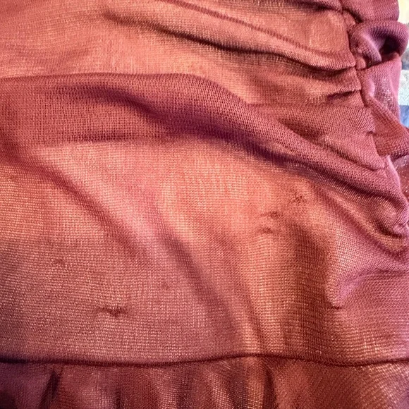 Plum Halter Cocktail Dress Ruffle Hem Beaded Waist Y2K Party Medium - Picture 11 of 16